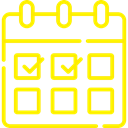 Calendar with several days checked